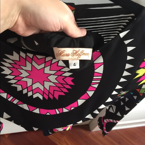 Mara Hoffman Silk Long Sleeve Dress 4 Intermix - Picture 3 of 8